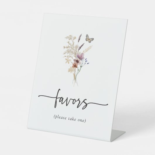 Boho-Wildblumen-Favoriten Sockelschild (Vorderseite)