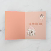 Boho-Wildblumen-Feenkind 1. Geburtstagskarte  Einladung (Innenseite)