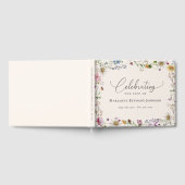 Boho-Wildblumen-Feier des Lebens Gästebuch (Voll)