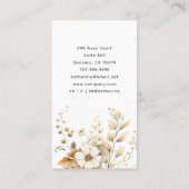 Boho Wildblumen floral Arranger Florist Visitenkarte (Rückseite)