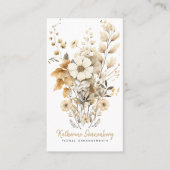 Boho Wildblumen floral Arranger Florist Visitenkarte (Vorderseite)