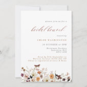 Boho Wildblumen Floral Bridal Brunch Einladung (Vorderseite)