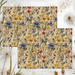 BOHO WILDBLUMEN FLORALDEKOUPAGE SEIDENPAPIER