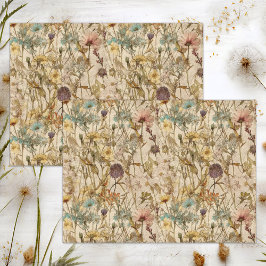 BOHO WILDBLUMEN FLORALDEKOUPAGE SEIDENPAPIER