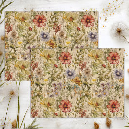 BOHO WILDBLUMEN FLORALDEKOUPAGE SEIDENPAPIER