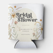 Boho Wildblumen Foto Arch Brautparty Favoriten Dosenkühler (Vorderseite)