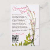 Boho Wildblumen Foto wünscht gute Hochzeit QR Begleitkarte (Vorderseite)