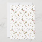 Boho Wildblumen Frame Baby Dusche Einladung (Rückseite)