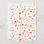 Boho Wildblumen Frühlingsblumen Foto Abschluss Einladung (Rückseite)