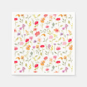 Boho Wildblumen Gartengarten Brautparty Party Serviette (Vorderseite)