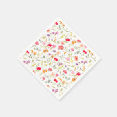 Boho Wildblumen Gartengarten Brautparty Party Serviette (Ecke)