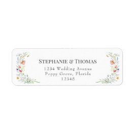 Boho-Wildblumen geben Adressenkennzeichen zurück