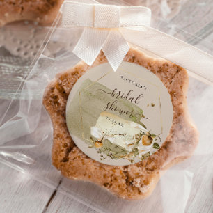 Boho Wildblumen-Herbst-Brautparty-Danke-schön Runder Aufkleber