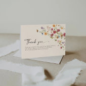 Boho Wildblumen Hochzeit Flat Dankeschön Karten