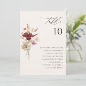 Boho Wildblumen Hochzeit im Herbst Seekarten Einladung (Stehend Vorderseite)