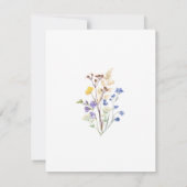 Boho-Wildblumen-Hochzeit Save The Date (Rückseite)