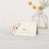 Boho-Wildblumen Hochzeiten geklappte Platzkarten (Vorderseite)