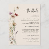 Boho Wildblumen Hochzeitkarte Begleitkarte (Vorderseite)