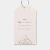 Boho-Wildblumen-Hochzeitsgunst-Geschenk-Dankeschön Geschenkanhänger (Vorderseite)