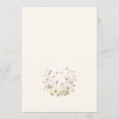 Boho-Wildblumen-Hochzeitsgunst-Tischschild (Rückseite)