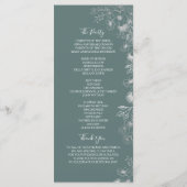 Boho-Wildblumen-Hochzeitsprogramm Programm (Rückseite)