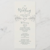Boho-Wildblumen-Hochzeitsprogramm Programm (Vorderseite)