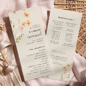 Boho-Wildblumen-Hochzeitsprogramm Programm