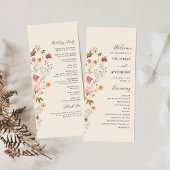 Boho Wildblumen Hochzeitsprogramm Programm