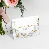 Boho Wildblumen Hochzeitstisch Tischnummer
