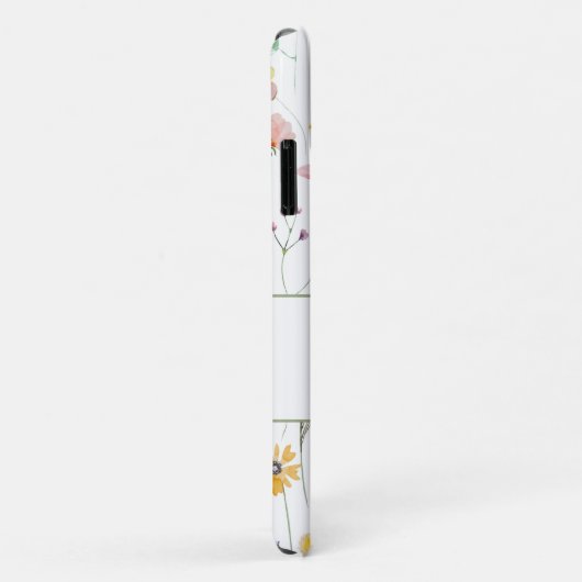 Boho Wildblumen Individuelle Name Monogram Case-Mate iPhone Hülle (Hinten/Rechts)