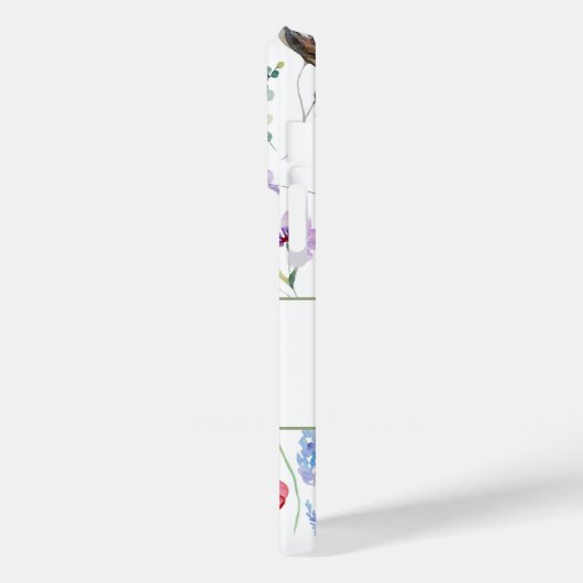 Boho Wildblumen Individuelle Name Monogram Case-Mate iPhone Hülle (Rückseite / Links)