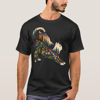 Boho Wildblumen Katzen Pflanzen Wald Natur Wandern T-Shirt