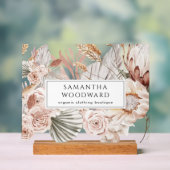 Boho Wildblumen Kleidung Branding-Zeichen Acrylschild (Neutral)