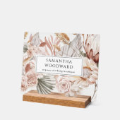 Boho Wildblumen Kleidung Branding-Zeichen Acrylschild (Winkel)