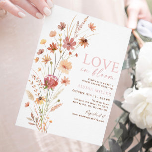 Boho Wildblumen Liebe in Bloom Brautparty Einladung