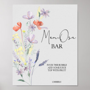 Boho Wildblumen \ Mama-osa-Bar Poster
