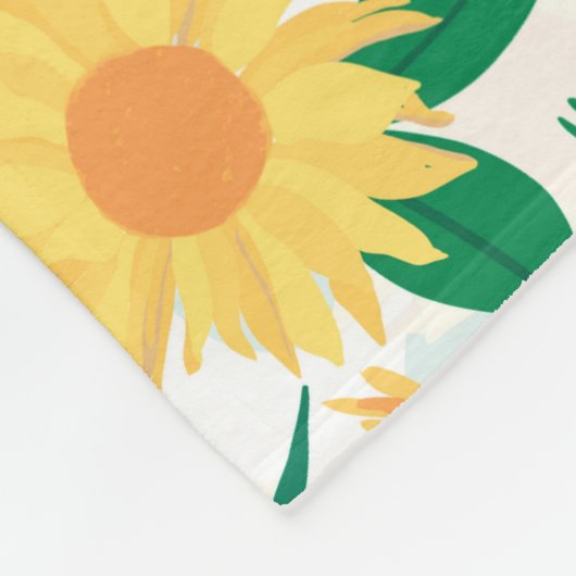 Boho Wildblumen Meadow Floral Design Fleecedecke (Ecke)