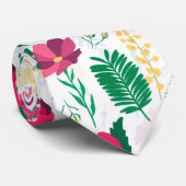 Boho Wildblumen Meadow Floral Design Krawatte (Gerollt)