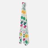 Boho Wildblumen Meadow Floral Design Krawatte (Rückseite)