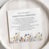 BOHO WILDBLUMEN MEADOW FUN FACT WEDING SERVIETTE