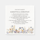 BOHO WILDBLUMEN MEADOW FUN FACT WEDING SERVIETTE (Vorderseite)