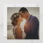 Boho Wildblumen Minimal Elopement Hochzeit Einladung (Rückseite)