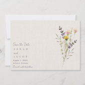 Boho Wildblumen Minimalistisch Wedding Save The Date (Vorderseite)