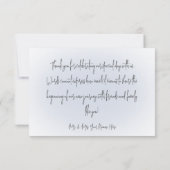 Boho Wildblumen Modern Blue Wedding Vielen Dank Dankeskarte (Rückseite)