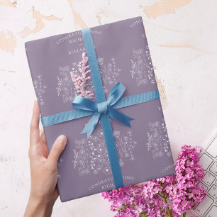 Boho-Wildblumen-Moderne-Aquarell-Hochzeit Geschenkpapier