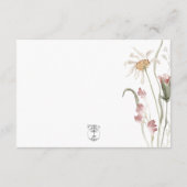 Boho Wildblumen Moderne Blumendetails Hochzeit Begleitkarte (Rückseite)
