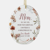 Boho Wildblumen Mutter der Braut Keramik Ornament (Rechts)