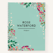 Boho Wildblumen - Name Notizblock (Vorderseite)