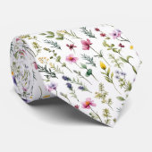 Boho Wildblumen Neck Tie Krawatte (Gerollt)
