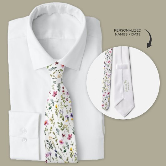 Boho Wildblumen Neck Tie Krawatte